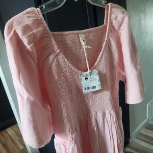 Kate Quinn Women's Flutter Sleeve Smocked Midi Dress